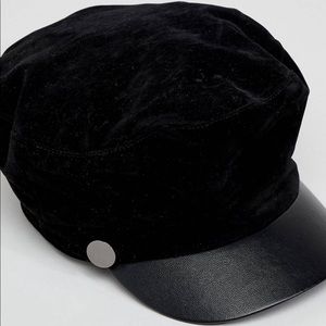 Suede black paperboy/baker hat NWT - SOLD